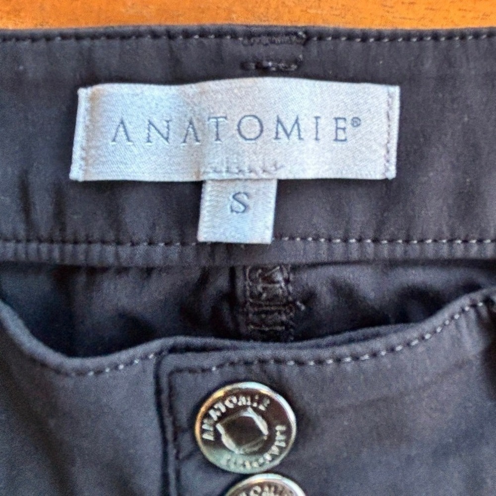 Anatomie Luisa Stripe Skinny Pants Black w White Side Stripe‎ Stretch Travel, S - Picture 4 of 7